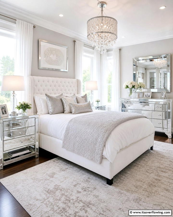 Mirrored Furniture - 25 Bedroom Ideas for Women to Reflect Personal Style