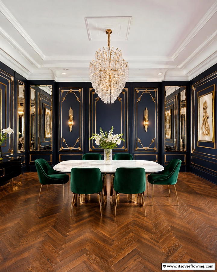 Mirrored Furniture - 25 Art Deco Dining Room Ideas for a Glamorous Space