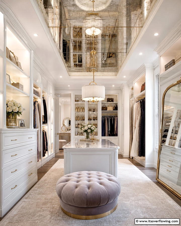Mirrored Panels - 25 Reverse Tray Ceiling Ideas for a Unique Look
