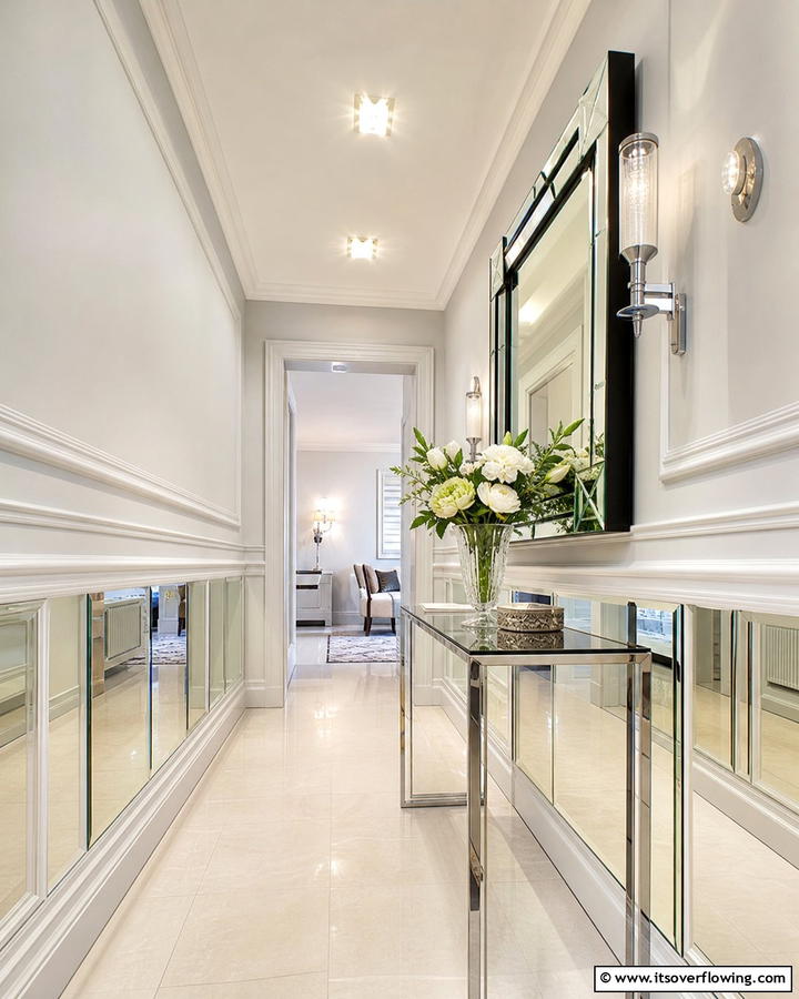 Mirrored Wainscoting Accents - 21 Classic Wainscoting Ideas to Elevate Your Interior Walls