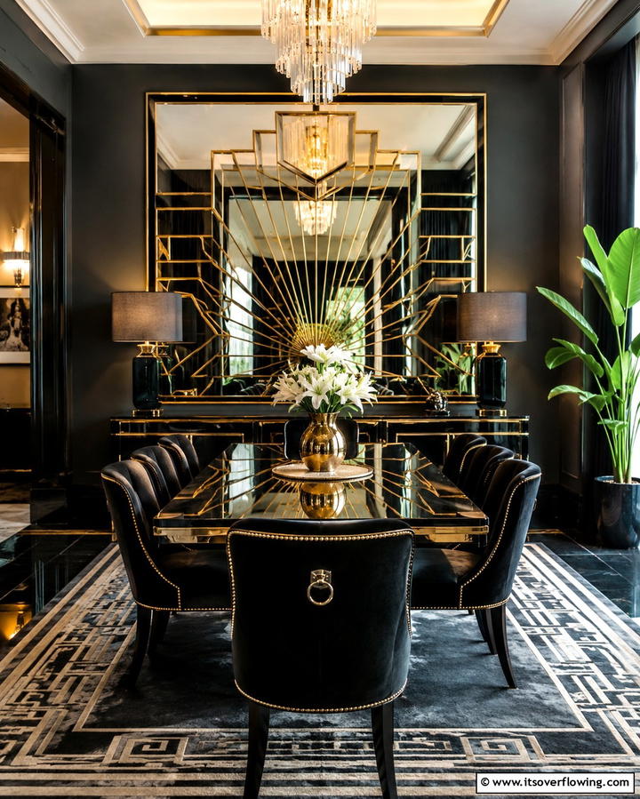 Mirrored Wall Panel - 30 Stunning Dining Room Mirror Ideas for Elegance