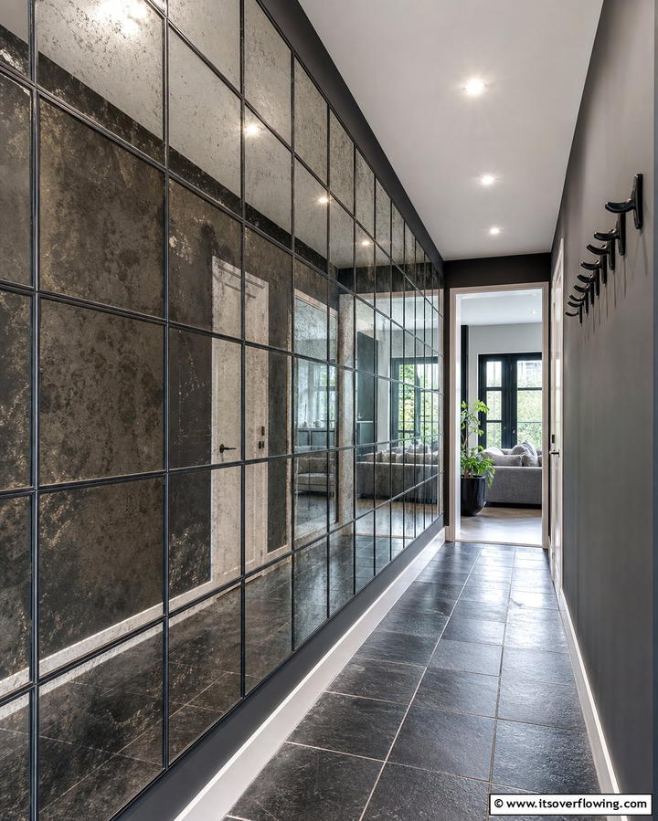 Mirrors for Illusion - 25 Narrow Hallway Ideas to Maximize Space and Style