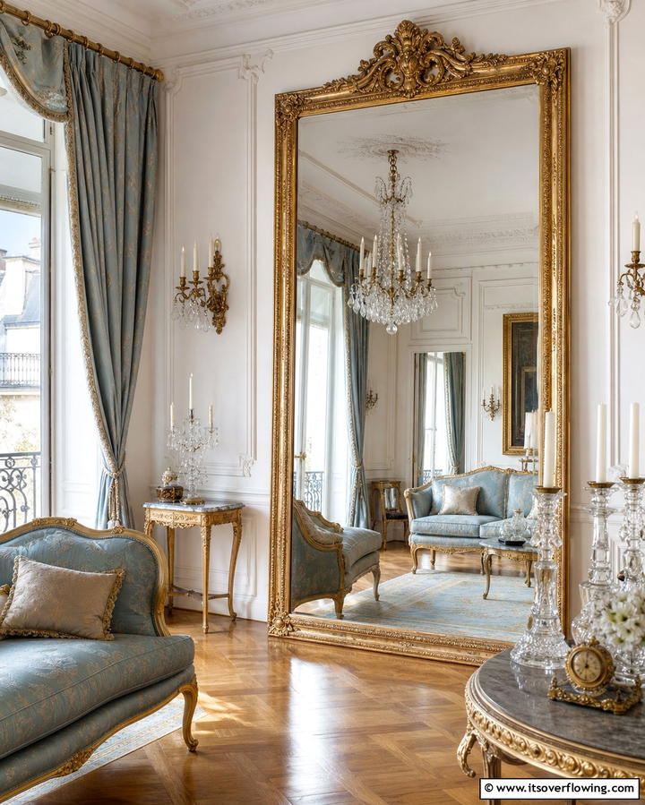 Mirrors for Visual Expansion - 25 Large Living Room Ideas for Spacious Comfort
