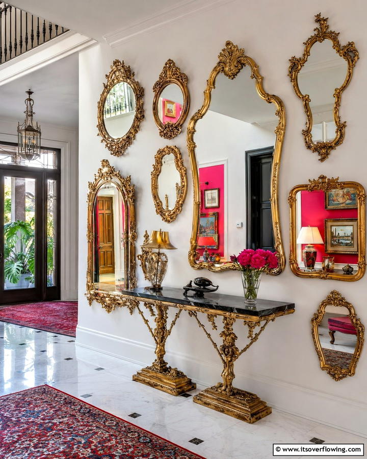 Mirrors with Ornate Frames - 30 Eclectic Bohemian Maximalist Decor Ideas for Vibrant Homes