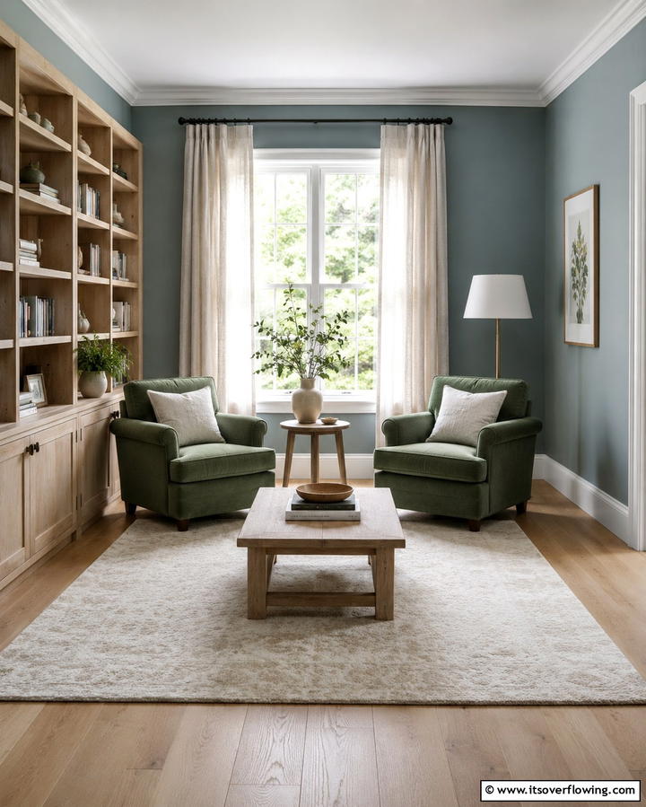 Misty Blue and Fern Muted Elegance - 30 Refreshing Blue and Green Color Combos for Home Decor