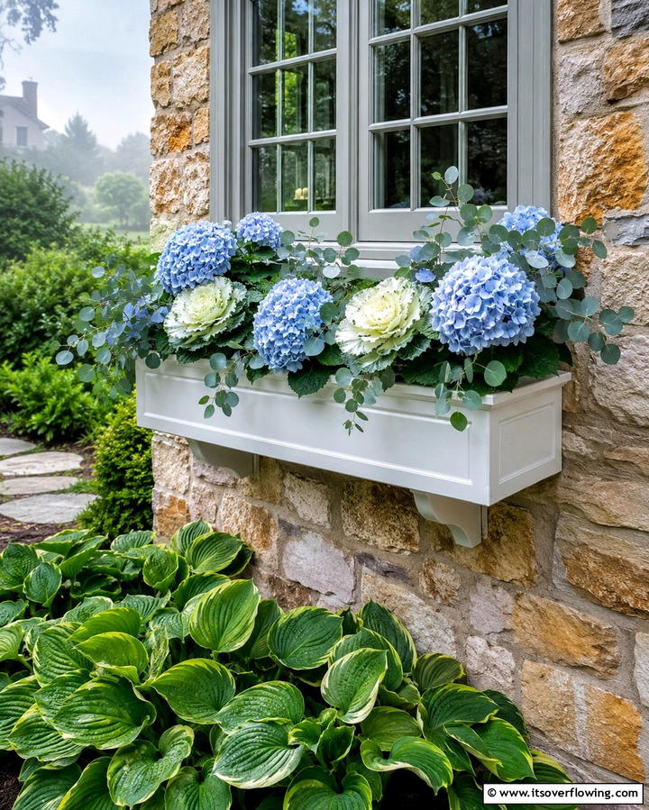 Misty Morning Blossoms - 30 Fall Window Box Ideas for Autumn-Inspired Floral Displays