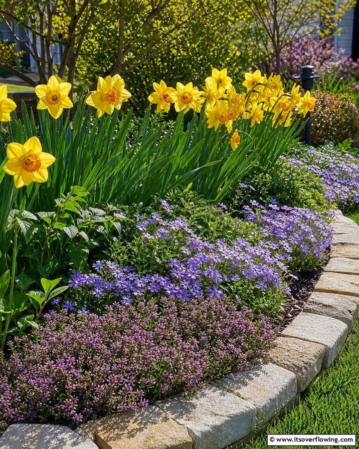 Mix Daffodils with Ground Cover Plants - 20 Beautiful Daffodil Garden Ideas for a Spring Bloom