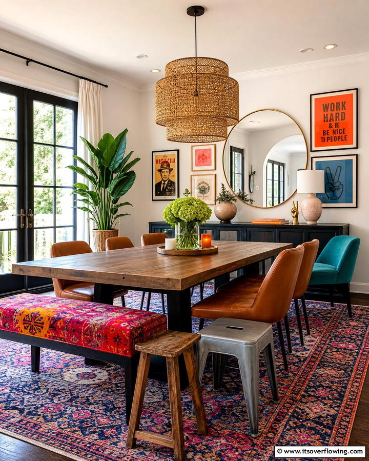 Mix and Match Seating - 25 Eclectic Dining Room Ideas for Unique Gatherings