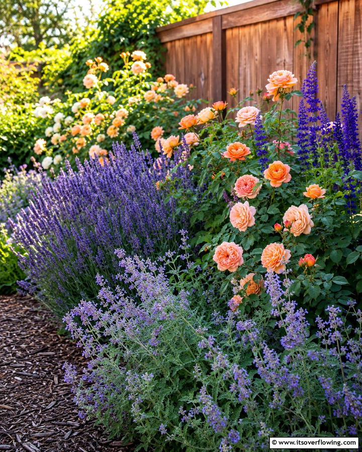 Mixed Borders with Roses and Perennials - 25 Rose Garden Ideas to Create a Blooming Paradise