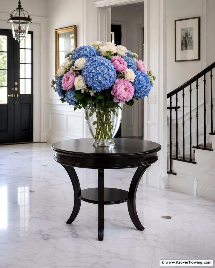Mixed Floral Hydrangea Bouquet - 25 Hydrangea Centerpiece Ideas for Elegance