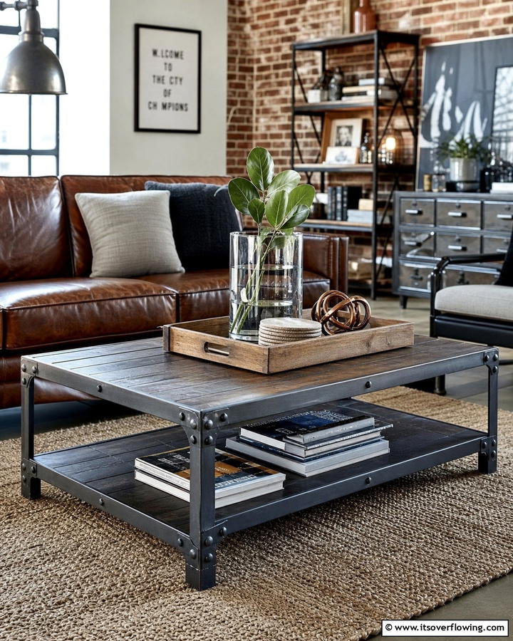 Mixed Material Display - 20 Coffee Table Centerpiece Ideas for Stylish Living Rooms