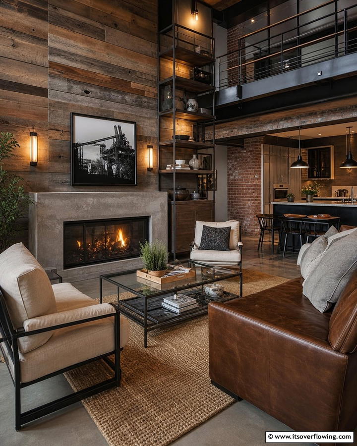 Mixed Material Layers - 21 Industrial Interior Design Ideas for Urban Chic Spaces