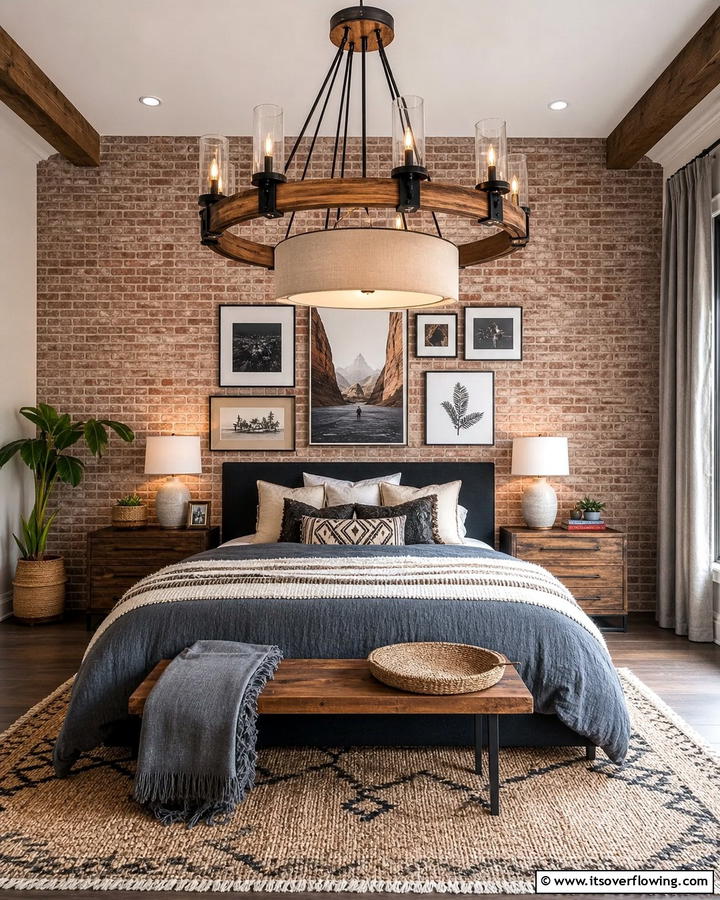 Mixed Material Marvel - 20 Bedroom Chandelier Ideas to Elevate Your Space