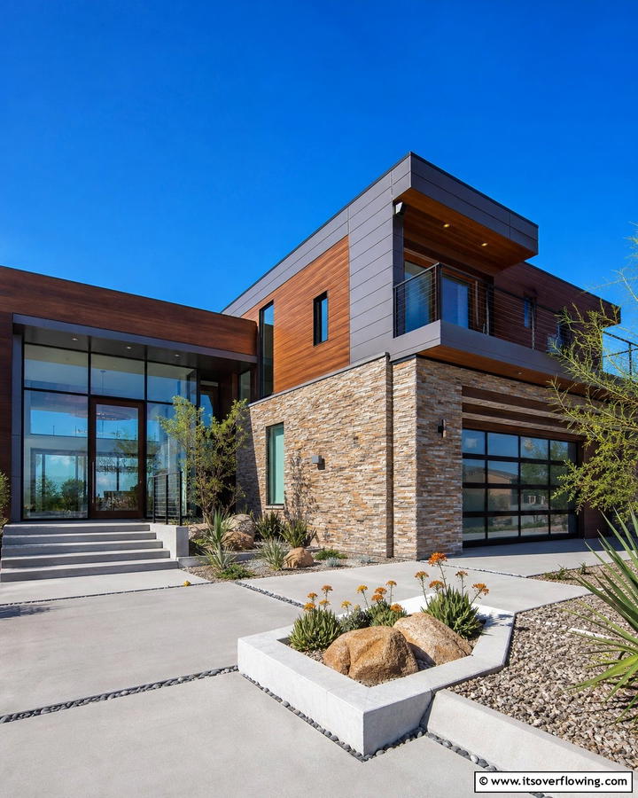 Mixed Material Siding - 21 Exterior House Siding Ideas for Modern Homes