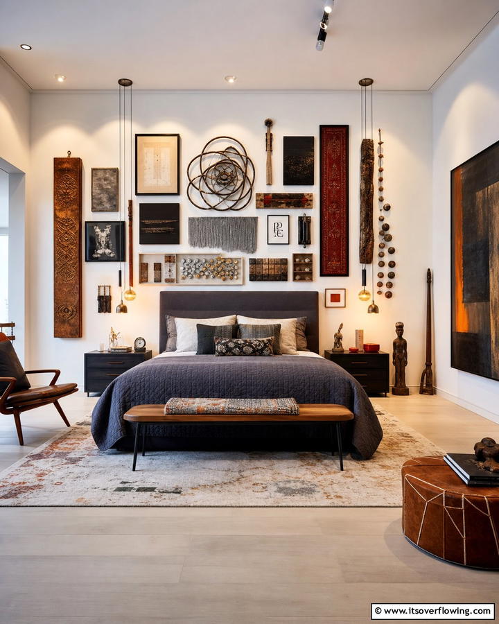 Mixed Media Installations - 21 Bedroom Wall Decor Ideas to Elevate Your Personal Sanctuary