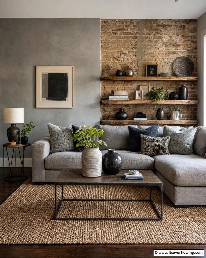 Mixed Textures in a Gray Living Space - 21 Gray Living Room Ideas to Elevate Neutral Decor