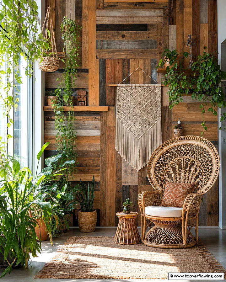 Mixed Wood Tone Wall - 25 Wood Accent Wall Ideas to Elevate Your Interior