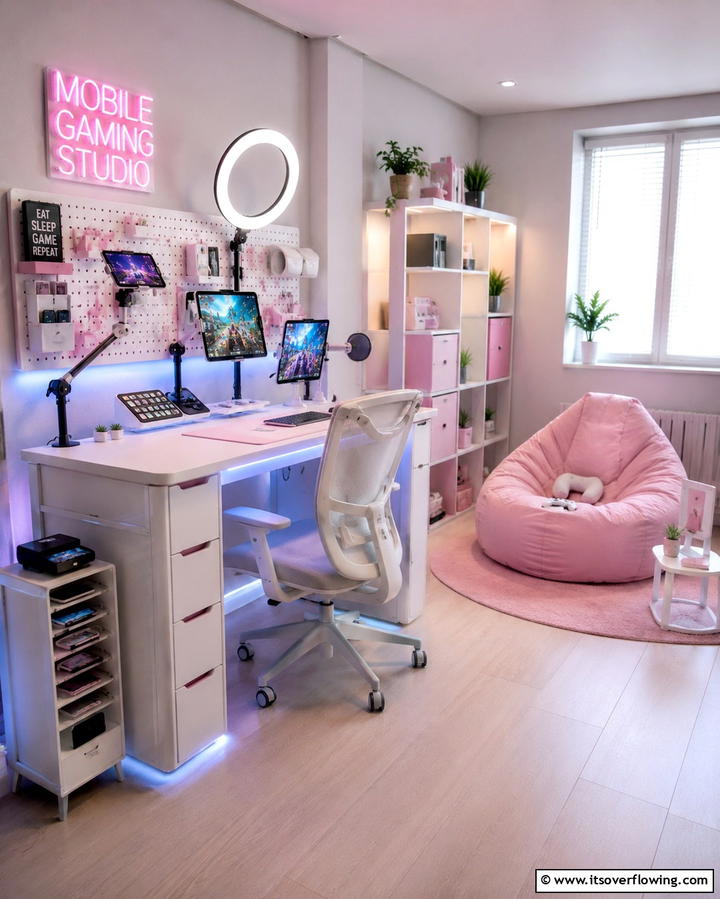 Mobile Gaming Studio - 30 Game Room Ideas for Fun Home Entertainment Spaces