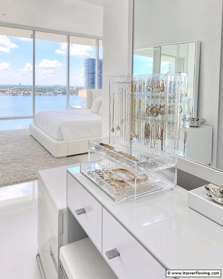 Modern Acrylic Jewelry Organizer - 30 Innovative Jewelry Storage Ideas for Organized Accessories