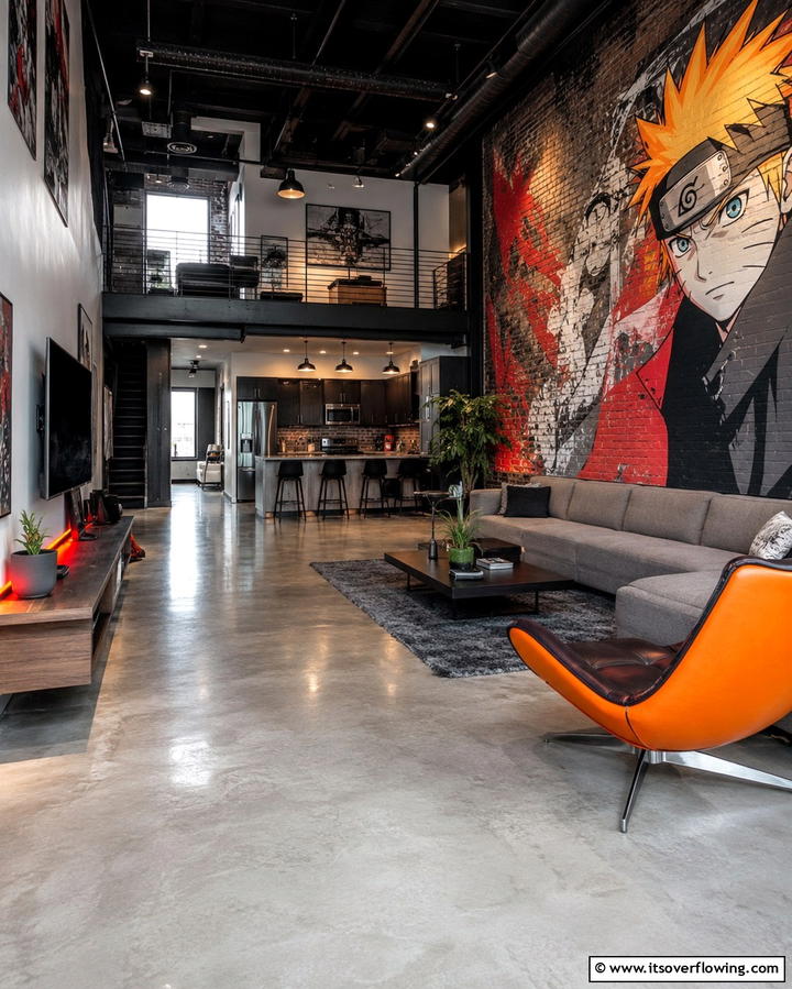 Modern Anime Loft - 30 Anime Room Ideas for Otaku-Inspired Spaces