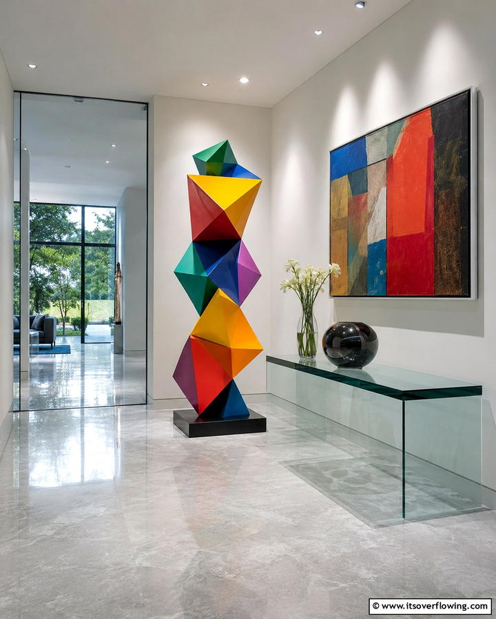 Modern Art Installations - 30 Modern Entryway Ideas- First Impressions with Style