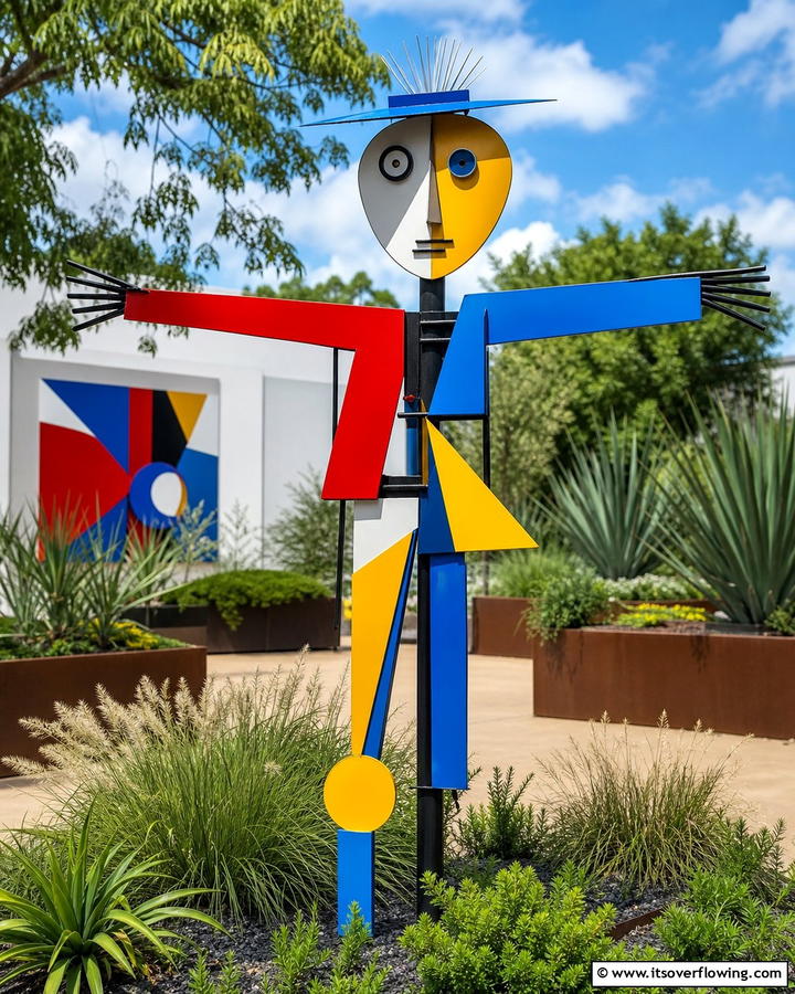 Modern Art Scarecrow - 20 Garden Scarecrow Ideas to Protect and Decorate Your Garden
