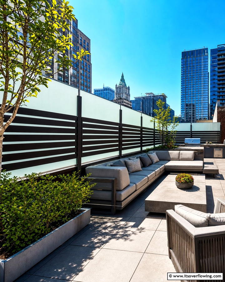 Modern Black Horizontal Slats - 25 Unique Horizontal Fence Ideas for Modern Landscaping