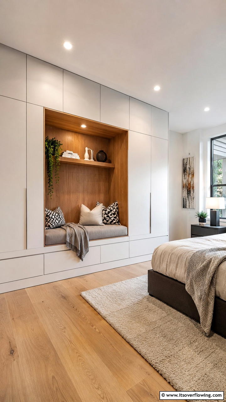 Modern Built In Seating - 30 Bedroom Sitting Area Ideas for Relaxation & Style