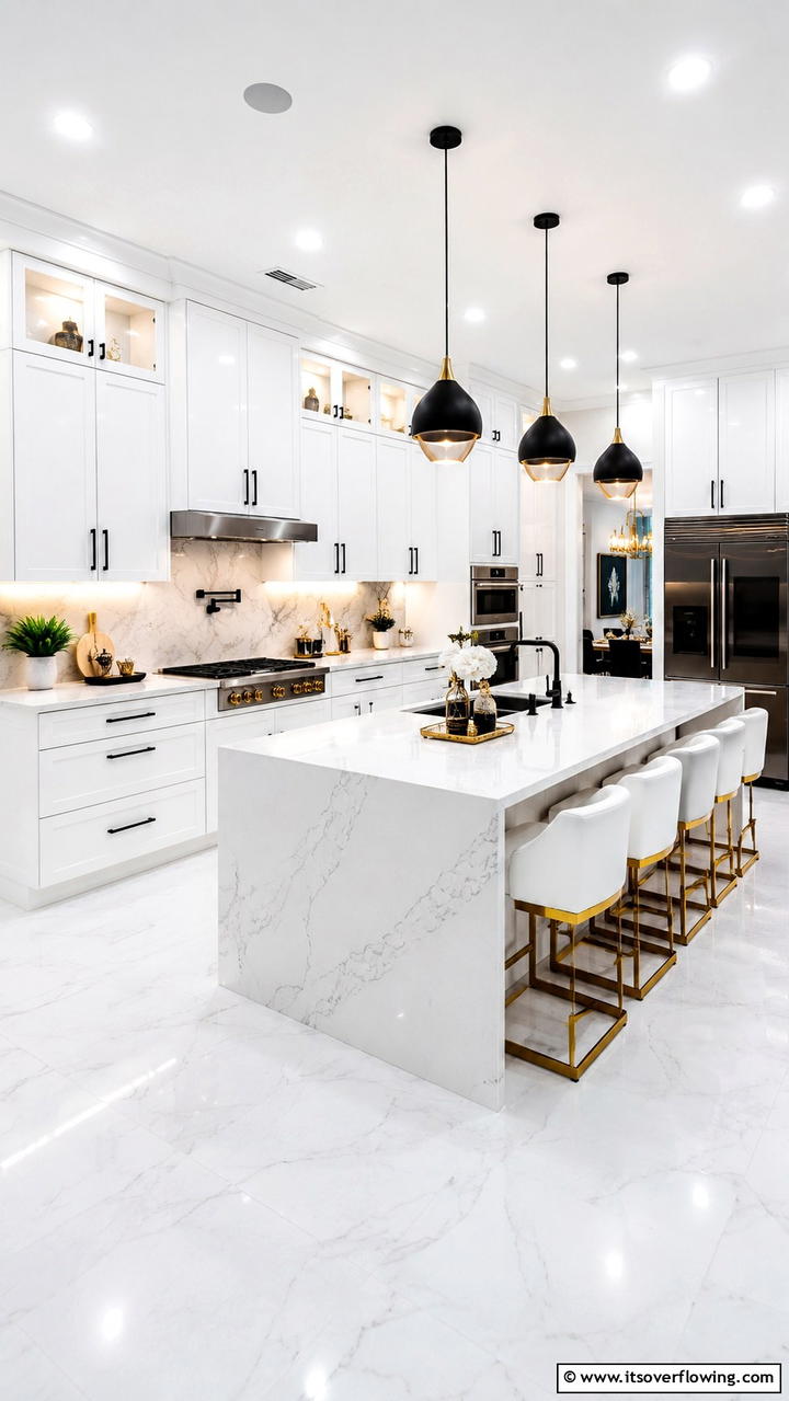 Modern Chic White Kitchen - 21 Timeless White Kitchen Ideas for a Clean, Bright Look