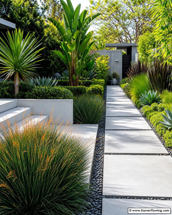 Modern Concrete Path - 30 Stunning Garden Path Ideas to Guide Your Landscape