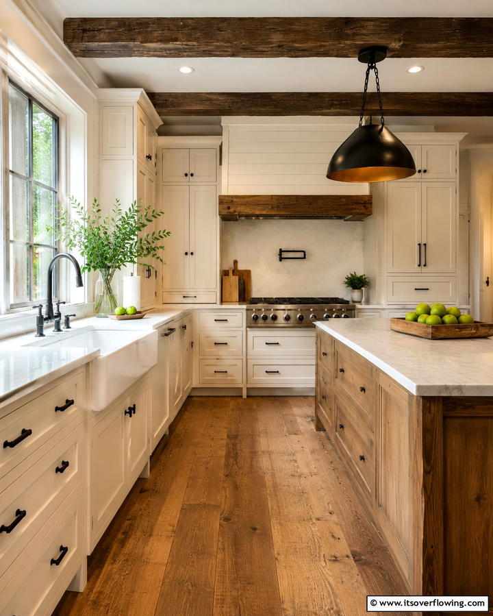 Modern Farmhouse Appeal - 25 Off-white Kitchen Cabinets for a Timeless Look