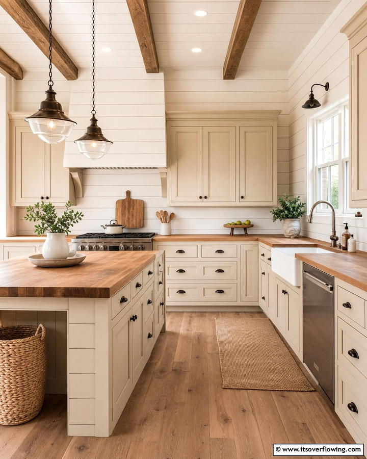 Modern Farmhouse Appeal - 20 Kitchens With Beige Kitchen Cabinets for a Neutral and Elegant Look