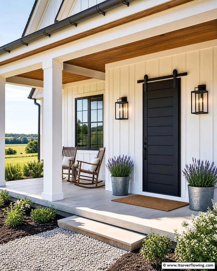 Modern Farmhouse Black Door - 21 Black Front Door Ideas for Bold First Impressions