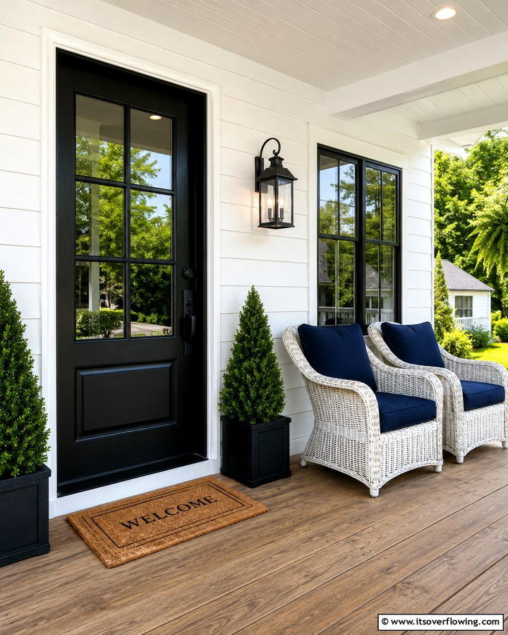 Modern Farmhouse Charm - 30 Barndominium Front Porch Ideas for Rustic Charm