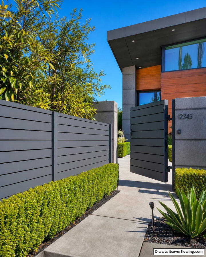 Modern Fence - 21 Popular Types of Fences for Privacy and Curb Appeal