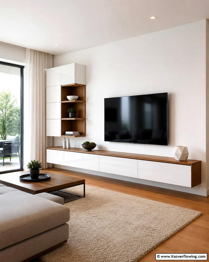 Modern Floating Cabinet Installations - 30 Smart Cabinet Storage Ideas to Declutter and Organize Your Home