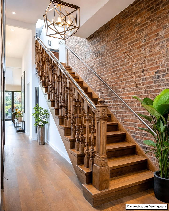 Modern Fusion Blending Old and New Steps - 21 Creative Staircase Design Ideas for Modern Homes
