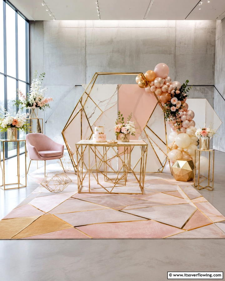 Modern Geometric Design - 30 Baby Shower Centerpiece Ideas for Adorable Themes