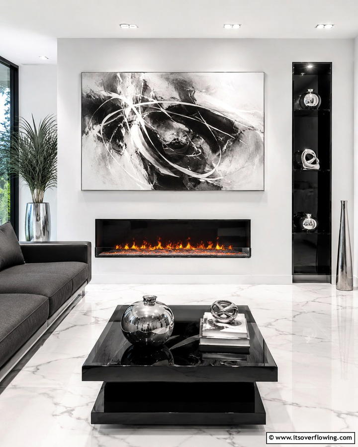 Modern Glass Electric Fireplaces - 25 Electric Fireplace Ideas for Cozy and Modern Homes