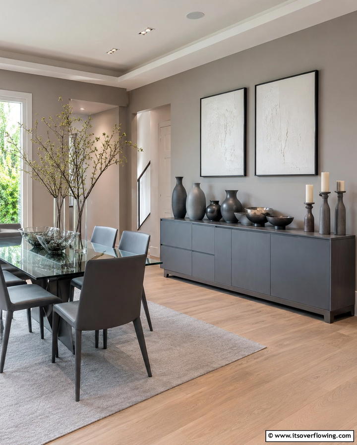 Modern Gray Accent Pieces - 30 Gray Dining Room Design Ideas for Modern Entertaining