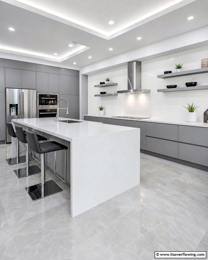 Modern Gray Sophistication - 21 Kitchen Cabinet Color Ideas for Bold & Subtle Styles