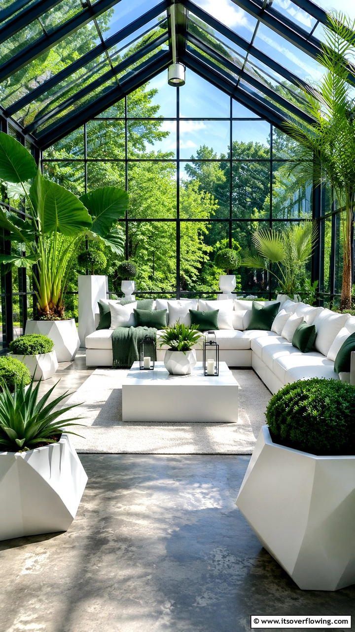 Modern Greenhouse Lounge - 30 Garden Room Ideas- Cozy Outdoor Retreats & Studios