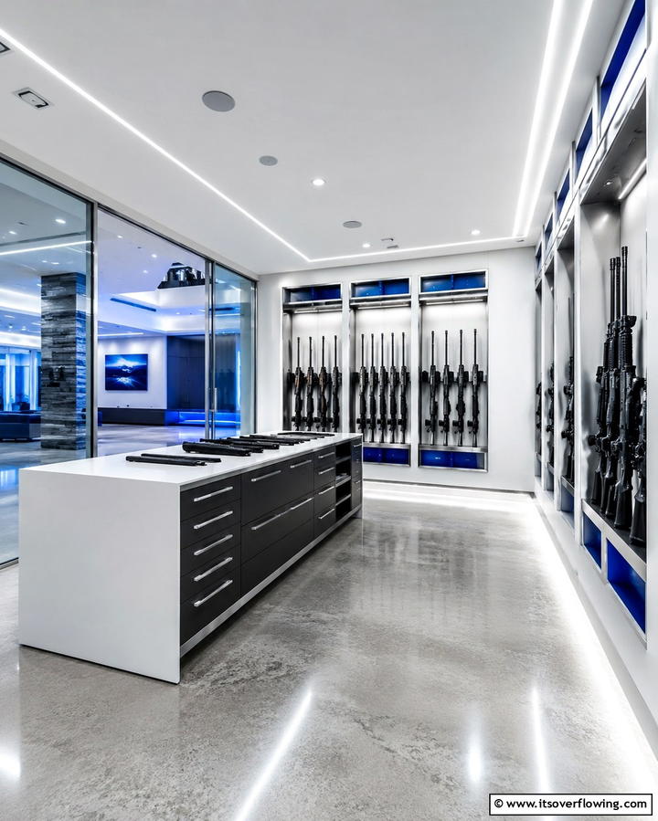 Modern Gun Room with Sleek Designs - 25 Gun Room Ideas for Secure and Stylish Storage