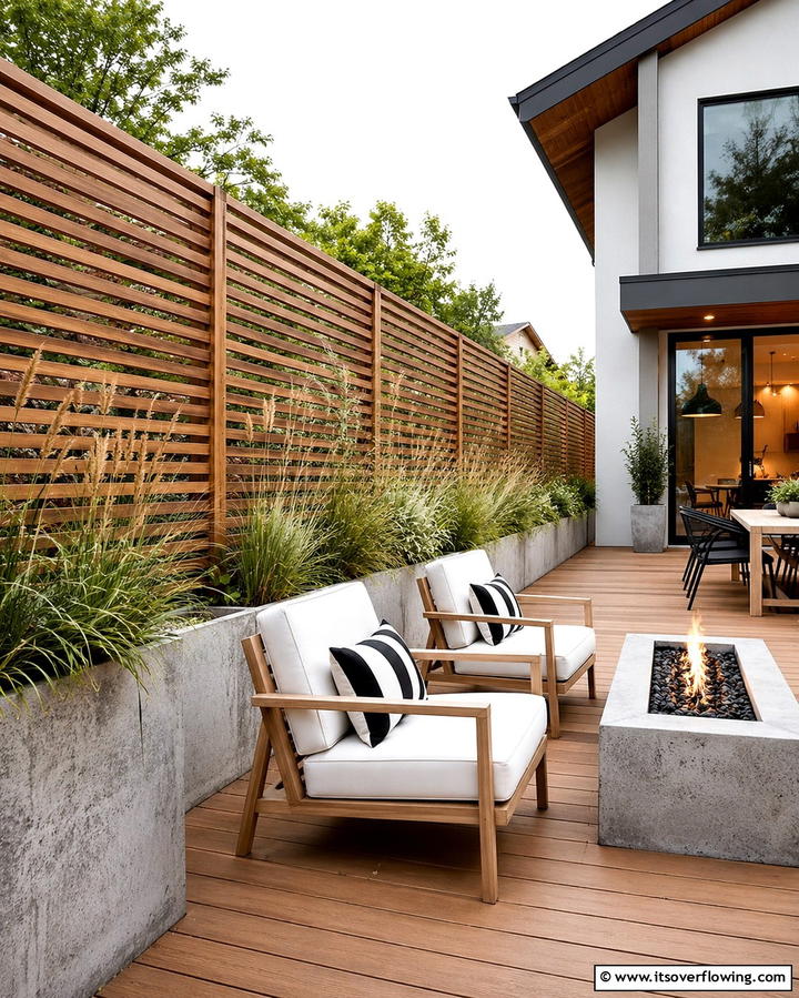 Modern Horizontal Lattice - 25 Innovative Deck Lattice Ideas to Enhance Outdoor Spaces