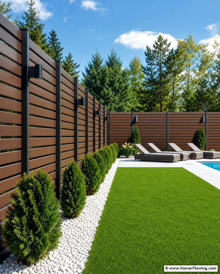 Modern Horizontal Slats - 25 Metal and Wood Fence Ideas for Durable Boundaries