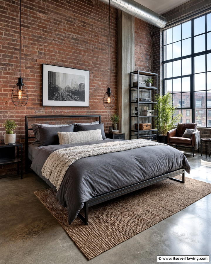 Modern Industrial Edge - 21 Primary Bedroom Decor Ideas to Enhance Personal Space