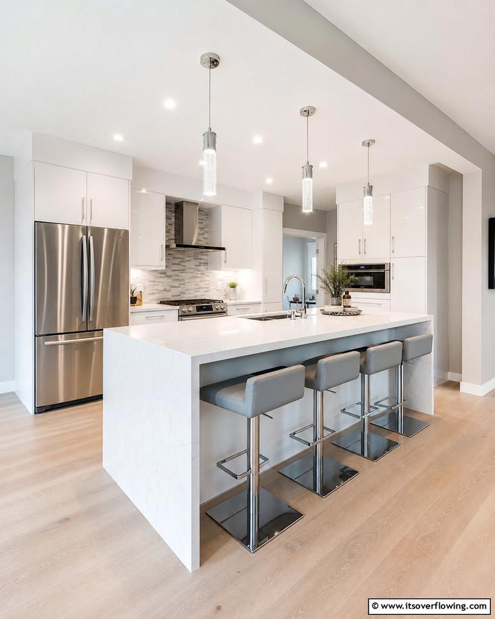 Modern Island Seating - 21 Kitchen Peninsula Ideas for Functional Layouts