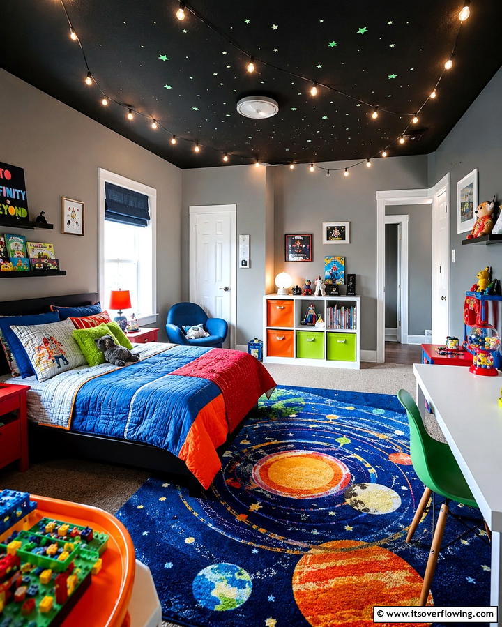 Modern Kids Room - 25 Black Ceiling With Grey Walls for a Dramatic Look