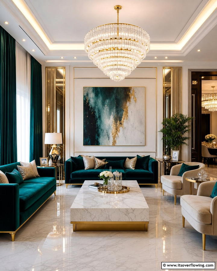 Modern Luxe Finishes - 21 Modern Living Room Ideas for Stylish Gatherings