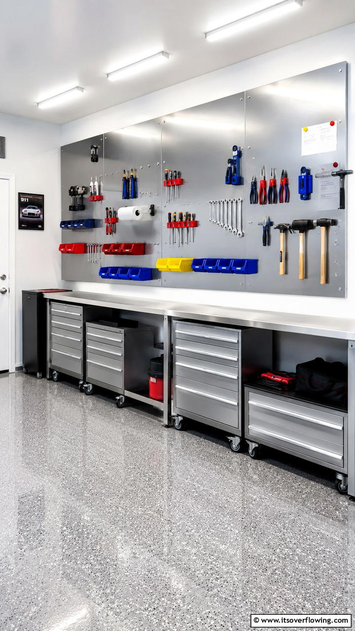 Modern Magnetic Boards - 30 Garage Wall Ideas for Organized, Functional Spaces